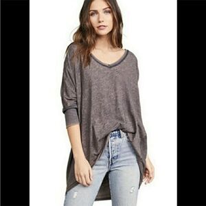 FREE PEOPLE | WE THE FREE Catch the Wave Gray Oversized Tunic Women’s Size XS